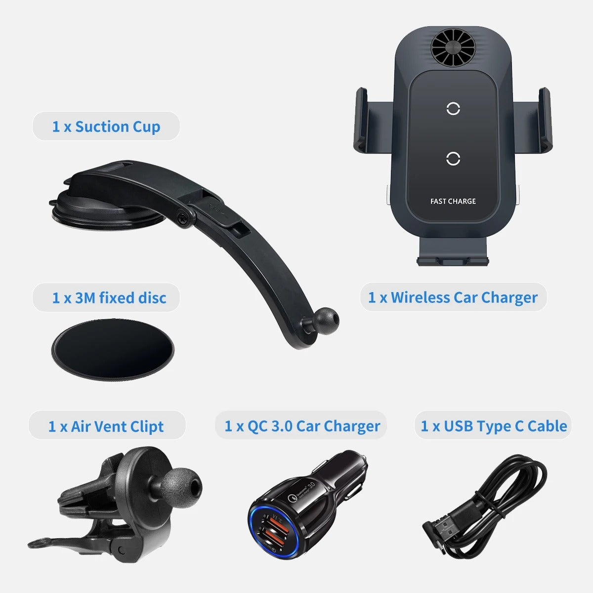 Car Mount Wireless Charger β Universal QI Charging for Motorola Razr, Z Flip & More