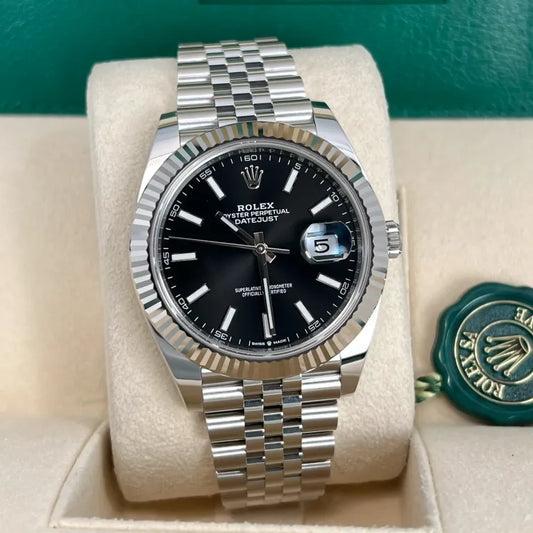 RLX Datejust Noir Stick Dial Oyster