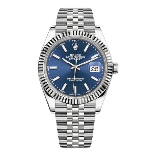 RLX Date just Argente Jubilee Bleu 3235 Swiss